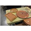 Image 1 : TEAK SERVING TRAYS AND LAZY SUSAN