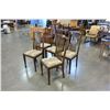 Image 3 : ROUND ANTIQUE DINING TABLE W/ 2 LEAFS AND 5 DINING CHAIRS