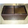 Image 3 : LEATHER STORAGE OTTOMAN WITH OTTOMANS