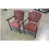 Image 1 : 2 VINTAGE CARVED ARM CHAIRS