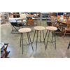 Image 1 : 3 MICROFIBER SEAT METAL BAR STOOLS