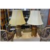 Image 1 : PAIR COPPER COLORED TABLE LAMPS
