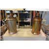 Image 2 : PAIR COPPER COLORED TABLE LAMPS