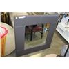 Image 1 : GREY LEATHER FRAMED MIRROR