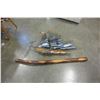 Image 1 : METAL ART SHIP AND AUSTRALIAN WALKING STICK