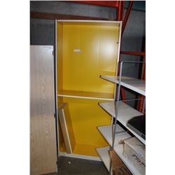 7FT WHITE AND YELLOW BOOKSHELF