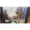 Image 3 : LARGE OIL ON CANVAS FOREST SCENE