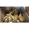Image 2 : BOX OF GOLD PAINTED DECORATIVE CUPS, FLINT LUCK PISTOLS, AND DECOR