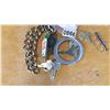 Image 2 : MENS WATCH CHAIN RING AND MONEY CLIP AND BAG OF TOKENS ETC