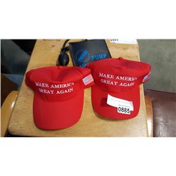TWO TRUMP HATS AND AUTO WEDGE PUMP