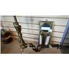Image 2 : BRASS VANITY SET, BELLOWS, AND FIRE DOGS