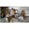 Image 1 : PORGLAS CHINA CUPS, AND TEAPOT AND CREAM AND SUGAR SET