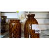 Image 1 : TWO ART GLASS VASES AND PUREBECK ENGLISH PITCHER