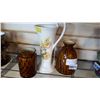 Image 2 : TWO ART GLASS VASES AND PUREBECK ENGLISH PITCHER