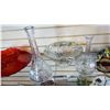 Image 2 : TWO CRYSTAL DECANTERS AND BOWL