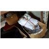 Image 1 : THREE BUNDLES OF FABRIC AND KIDS CLOTHES