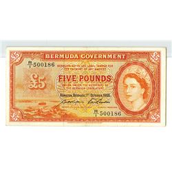 Bermuda Government, 1966 Issue Banknote.