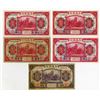 Image 1 : Bank of Communications 1914 Issue Banknote Quintet.