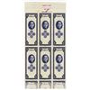 Image 1 : Central Bank of China, 1948 Uncut Banknote Imprint Proof Block of 6 Notes.