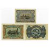 Image 2 : Banco de Espana. 1906-1907. Trio of Issued Notes.