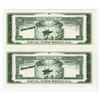 Image 2 : Central Bank of China - De La Rue Giori Uncut Sample note Pair, ca.1950-70's.