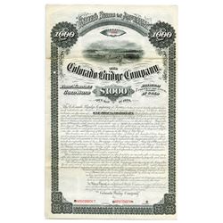 Colorado Bridge Co., 1880 Specimen Bond