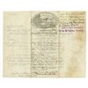 Image 2 : Philadelphia and Lancaster Turnpike, 1795 Stock Certificate Signed by William Bingham.