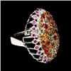 Image 2 : Natural Ruby & Fancy Sapphire 65 Carats Ring