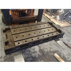 Steel 3 Slot Milling Table, Overall: 53" x 21" x 7"