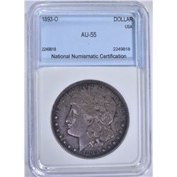 1893-O MORGAN DOLLAR NNC AU BU