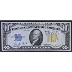 1934 A $10 SILVER CERTIFICATE NORTH AFRICA WWII