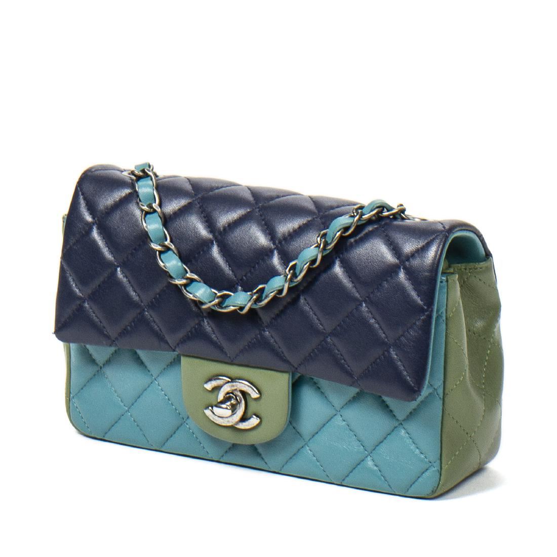 chanel tricolor flap bag