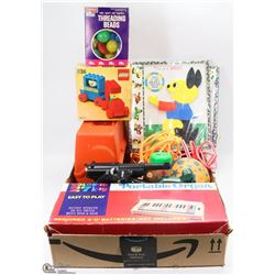 ESTATE BOX OF VINTAGE TOYS.