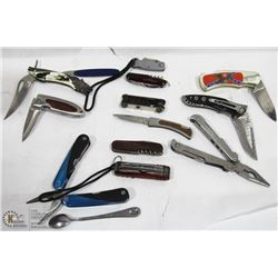 FLAT OF POCKET KNIVES AND MULTI TOOLS