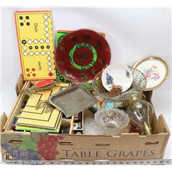 ESTATE BOX OF ANTIQUES AND COLLECTIBLES