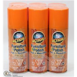 LOT OF 6 ACTION 1 FURNITURE POLISH