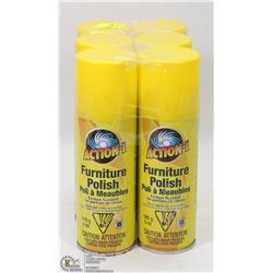 LOT OF 6 ACTION 1 FURNITURE POLISH