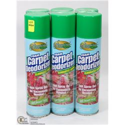 LOT OF 6 FOAM CARPET DEODORIZER SPRAY CANS