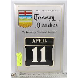 VINTAGE TREASURY BRANCH CALENDAR WITH INSERTS