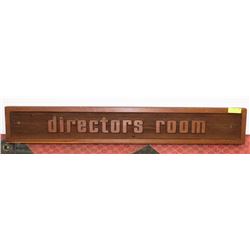 WOOD CARVED DIRECTORS ROOM WALL HANGING 47X8