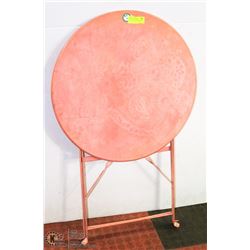 PINK ROUND TABLE - FOLDING