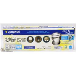 LUMINUS 23W SOFT WHITE 6PACK OF BULBS