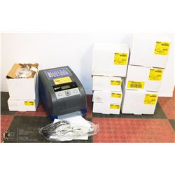 LOT OF BRADY LABEL PRINTER BP33 WITH 9 BOXES OF