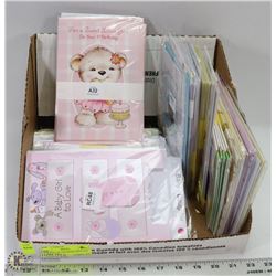 BOX FULL OF ASSORTED GREETING CARDS. MISC.