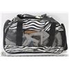 Image 1 : SMALL DOG CLOTH CARRIER IN ZEBRA PRINT WITH