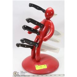 RED KNIFE HOLDER