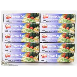10 BOXES OF FREEZER BAGS