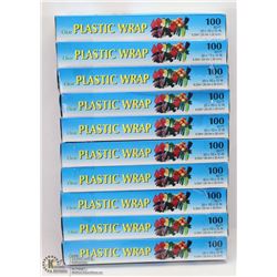 LOT OF 10 BOXES OF PLASTIC WRAP