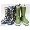 Image 1 : 2 PACK CHILDS RUBBER BOOTS SIZE 10