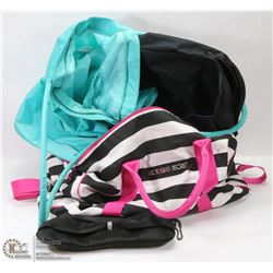 VICTORIA'S SECRET TOTE BAG WITH AQUA TOTE BAG,